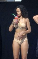 RIHANNA in Bikini at a Yacht in Italy