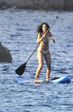 RIHANNA in Bikini Paddleboarding in Italy