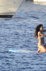 RIHANNA in Bikini Paddleboarding in Italy