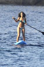 RIHANNA in Bikini Paddleboarding in Italy
