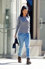 RIHANNA in Jeans Out in Soho 2709