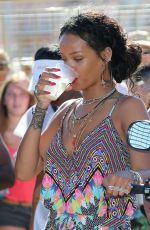 RIHANNA Out and About in Calvi in Corsica