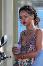 RIHANNA Out and About in Calvi in Corsica