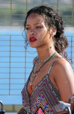 RIHANNA Out and About in Calvi in Corsica
