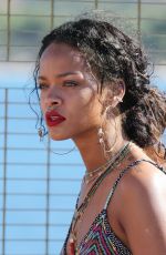 RIHANNA Out and About in Calvi in Corsica