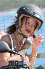 RIHANNA Out and About in Calvi in Corsica