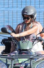 RIHANNA Out and About in Calvi in Corsica