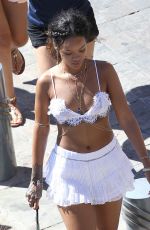 RIHANNA Out and About in Calvi in Corsica