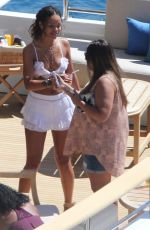 RIHANNA Out and About in Calvi in Corsica