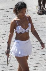 RIHANNA Out and About in Calvi in Corsica