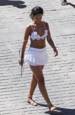 RIHANNA Out and About in Calvi in Corsica