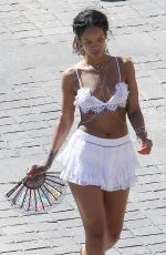 RIHANNA Out and About in Calvi in Corsica