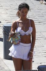 RIHANNA Out and About in Calvi in Corsica