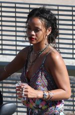 RIHANNA Out and About in Calvi in Corsica
