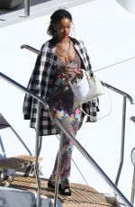 RIHANNA Out and About in Calvi in Corsica