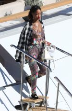 RIHANNA Out and About in Calvi in Corsica