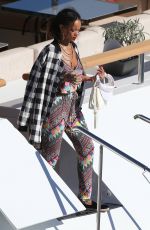 RIHANNA Out and About in Calvi in Corsica