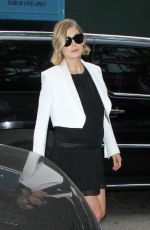 ROSAMUND PIKE at Late Night with Seth Meyers in New York