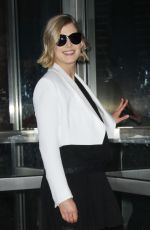ROSAMUND PIKE at Late Night with Seth Meyers in New York