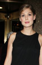 ROSAMUND PIKE at Late Night with Seth Meyers in New York