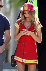 SARAH HYLAND at Modern Family Set in Los Angeles