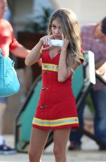SARAH HYLAND at Modern Family Set in Los Angeles