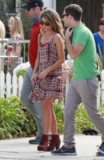 SARAH HYLAND on the Set of Modern Family in Los Angeles