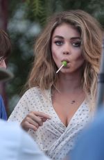 SARAH HYLAND on the Set of Modern Family in Los Angeles