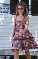 SARAH HYLAND on the Set of Modern Family in Los Angeles