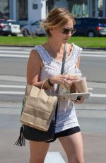 SARAH MICHELLE GELLAR in Shorts Out in Brentwood