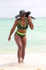 SERENA WILLIAMS in Bikini at a Beach in Miami