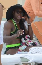 SERENA WILLIAMS in Bikini at a Beach in Miami