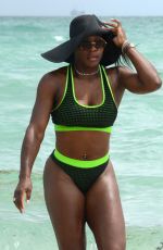 SERENA WILLIAMS in Bikini at a Beach in Miami