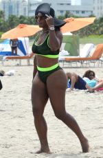 SERENA WILLIAMS in Bikini at a Beach in Miami