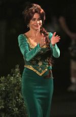 SOFIA VERGARA on the Set of Modern Family in Los Angeles