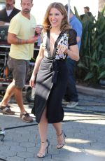 SOPHIA BUSH on the Set of Extra in Universal City