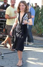 SOPHIA BUSH on the Set of Extra in Universal City