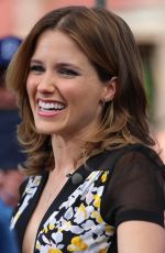SOPHIA BUSH on the Set of Extra in Universal City