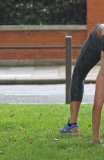 SOPHIE ANDERTON Workout at Battersea Park in London