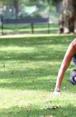 SOPHIE ANDERTON Workout at Battersea Park in London