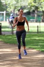SOPHIE ANDERTON Workout at Battersea Park in London