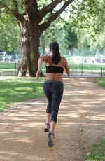 SOPHIE ANDERTON Workout at Battersea Park in London