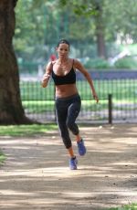 SOPHIE ANDERTON Workout at Battersea Park in London