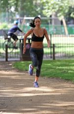 SOPHIE ANDERTON Workout at Battersea Park in London