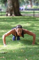 SOPHIE ANDERTON Workout at Battersea Park in London
