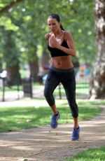 SOPHIE ANDERTON Workout at Battersea Park in London