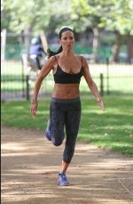SOPHIE ANDERTON Workout at Battersea Park in London