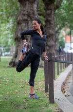 SOPHIE ANDERTON Workout at Battersea Park in London