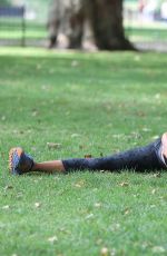 SOPHIE ANDERTON Workout at Battersea Park in London