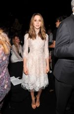 TAISSA FARMIGA at Monique Lhuillier Fashion Show in New York